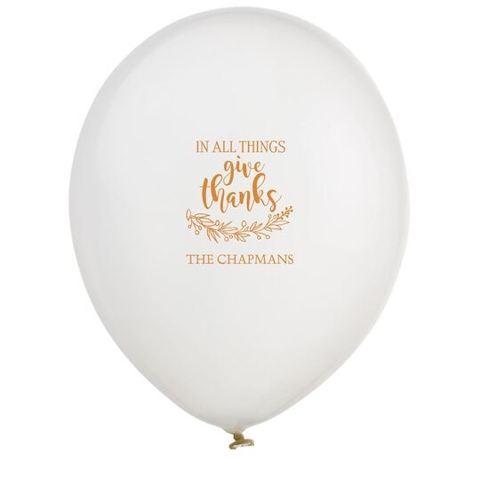 Give Thanks Latex Balloons